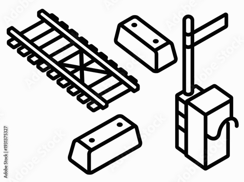 Ropes and knots illustration with various nautical elements in a simple line art style
