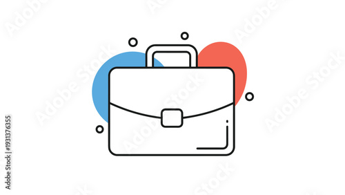 Professional briefcase icon on a colorful background representing business careers, employment, and work opportunities.
