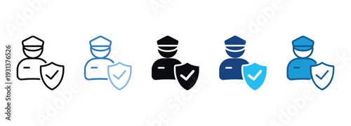 Guard Icon Set Multiple Style Of
