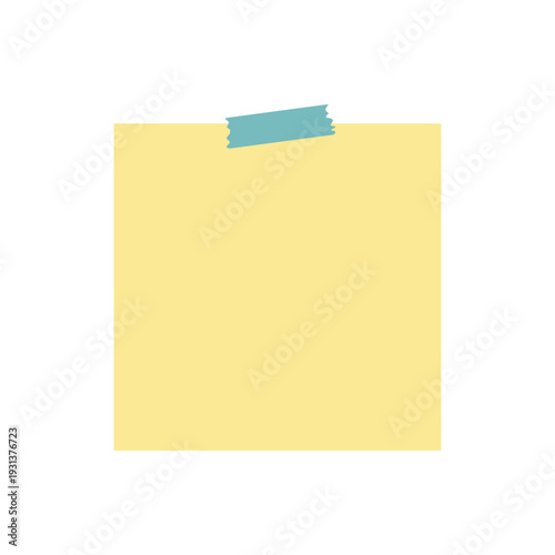 マスキングテープでとめているメモ用紙