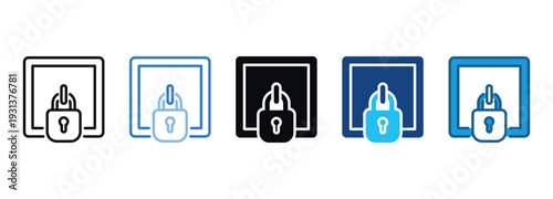 Safe Icon Set Multiple Style Of