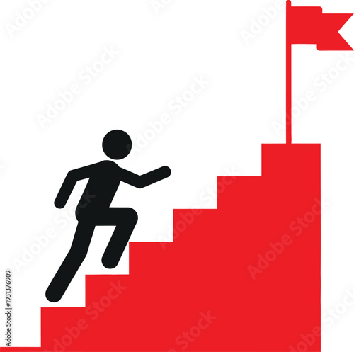 Climbing to success with determination