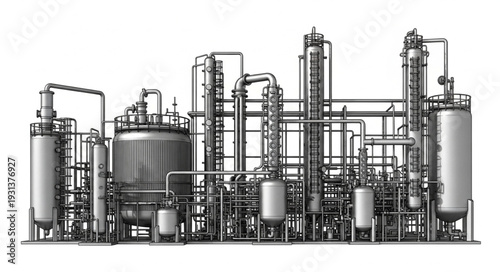 Industrial Factory Plant Equipment Machinery.