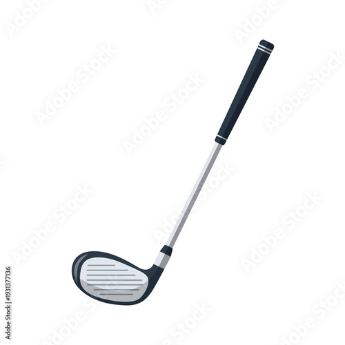 Golf stick flat vector illustration isolated on white backdrop