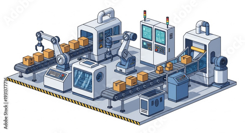 Industrial Factory Production Line Machinery.