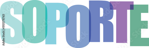 Soporte tipografía colorida profesional diseño vectorial