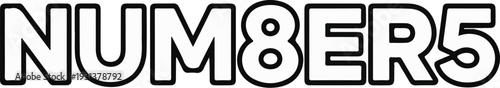 Bold, outlined text reading "NUMBER 5" in a stylized font