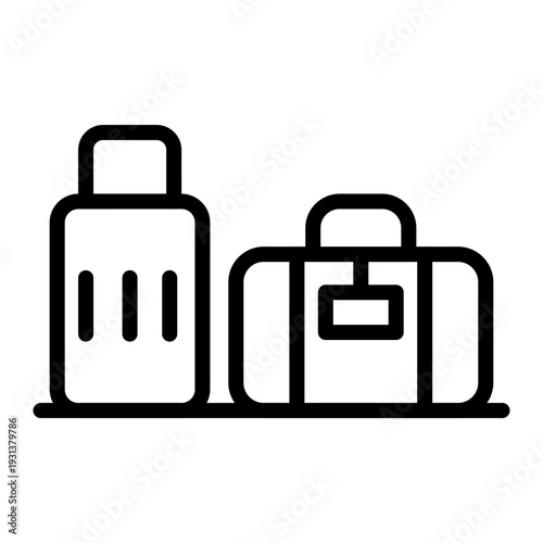 Baggage Claim  Vector Line Icon Design
