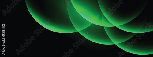 Abstract green light streaks radiating from the center over a deep dark background, creating a bold and energetic visual impact.
