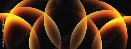Dynamic glowing yellow curves on a black background with smooth motion and modern abstract composition.