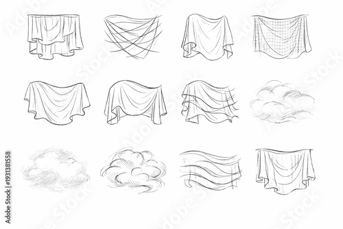 Simple line pale veil mist correction icon image vector generation flowing buildup