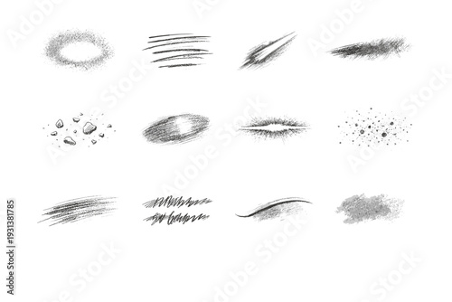 Soft lead line icon speck image vector dust generation simple burnish absorbent