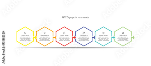 Presentation business abstract background infographic template colorful