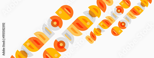 Orange text repeats mood diagonally across white background. Simple design, bold lettering, modern aesthetic. Minimalist composition.