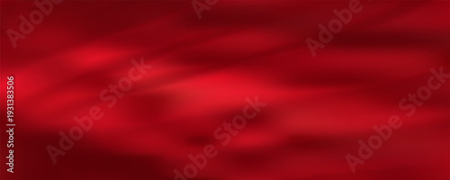 Luxury Deep Red Silk Texture Background with Soft Gradient Waves and Elegant Shine. vector illustration