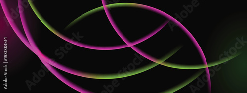 Modern dynamic light waves gradient over a dark background, stylish and energetic composition.
