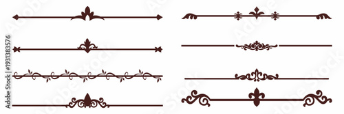 Vintage decorative lines. text dividers. Line border separators Vintage dividers. Vector