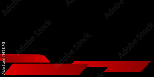 Dark Abstract Gaming Background with Red Geometric Lower Third Shapes