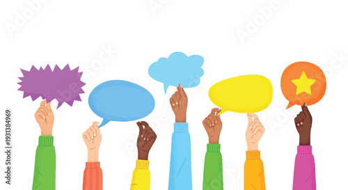 Public Speaking and Creative Ideas Concept Illustration