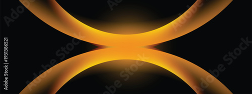 Dynamic glowing yellow curves on a black background with smooth motion and modern abstract composition.