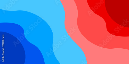 Abstract wave vector background. Cyclone meets an anticyclone. Weather concept with cold Arctic front and warm tropical front. EPS 10