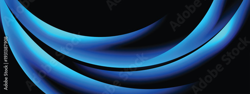 Abstract blue light streaks radiating from the center over a deep dark background, creating a bold and energetic visual impact.