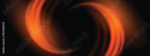 Abstract orange light streaks radiating from the center over a deep dark background, creating a bold and energetic visual impact.