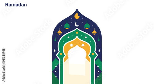 Greetings Welcome Ramadan Kareem Mubarak  Vector Illustration Set Can be Used for Banner, Social Media, Greeting Card, Flyer, Poster or Landing Page