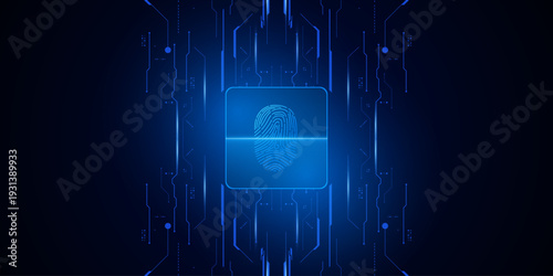 scan fingerprint, Cyber security and password control through fingerprints, access with biometrics identification