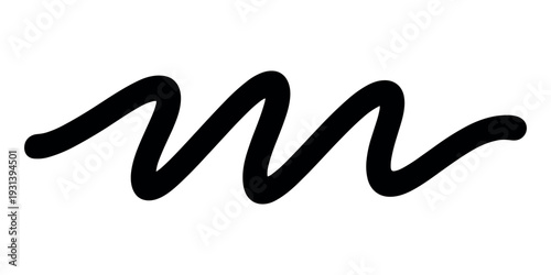 Black squiggly line on white background