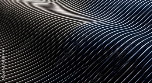Wallpaper Mural Elegante fondo ondulado abstracto 3d con ondas suaves y un moderno patrón de gradiente monocromático para un diseño de papel tapiz de lujo y un concepto de textura de arte digital Torontodigital.ca