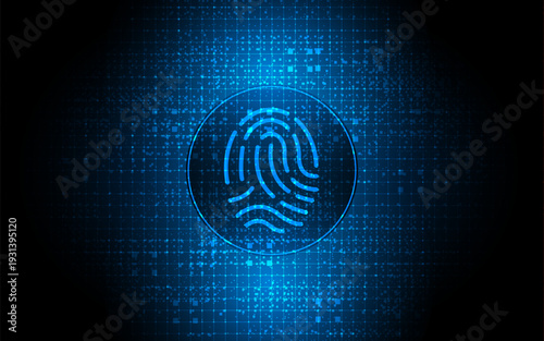 scan fingerprint, Cyber security and password control through fingerprints, access with biometrics identification