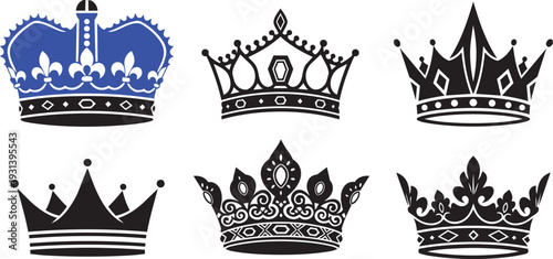 Collection of elegant crown designs in various styles