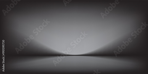 Abstract gradient podium background. Empty gray 3D studio background. Clean scene for product presentation mockup template. eps 10