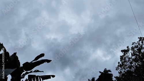 Dramatic dark storm clouds moving across the sky, perfect for moody backgrounds and atmospheric weather scenes.