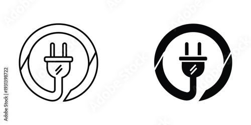 Power Plug Icon Electricity Energy Connector