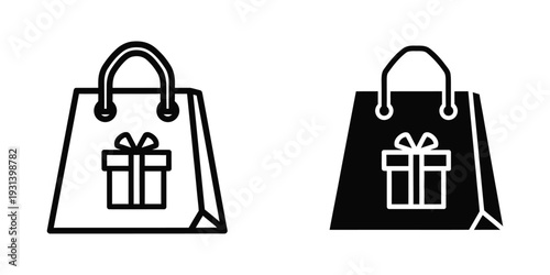 Shopping Bag Gift Icon Commerce Concept