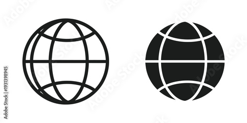 Globe Icons Global Network Symbol Commerce