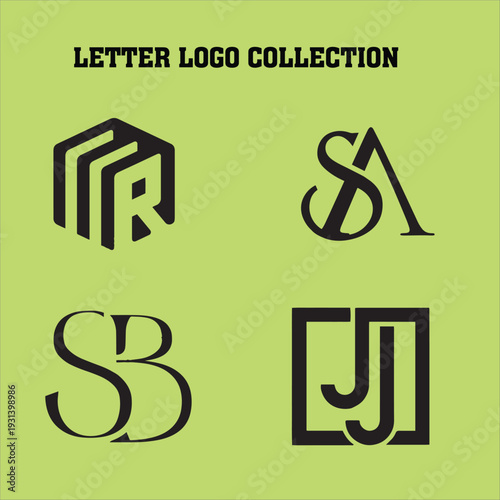 Letter logo design template vector art