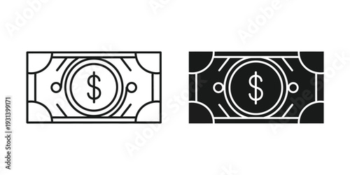Money Dollar Bill Symbol Commercial Icon