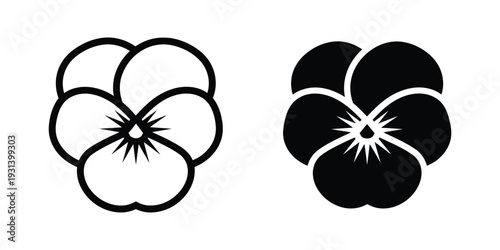 Pansy Flower Icon Symbol Commerce