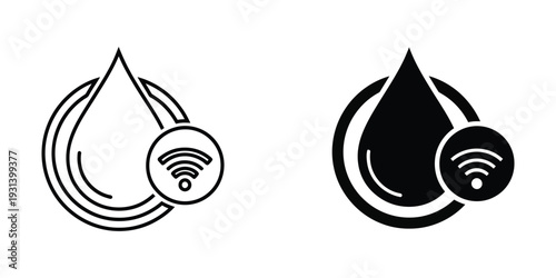 Water Droplet Wifi Connectivity Signal Network Technology