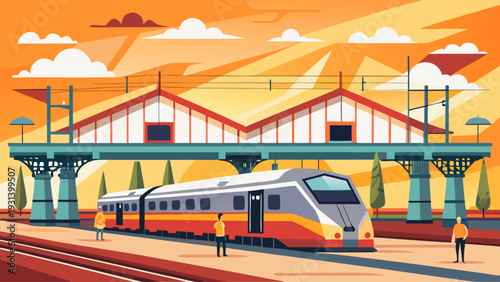 Indian Railway Station Vector