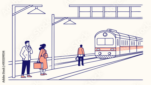 Indian Railway Station Vector