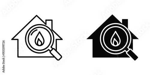 House Fire Safety Magnifying Glass Insurance