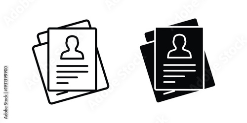 Resume Profile Icon Professional CV Stack Commercial