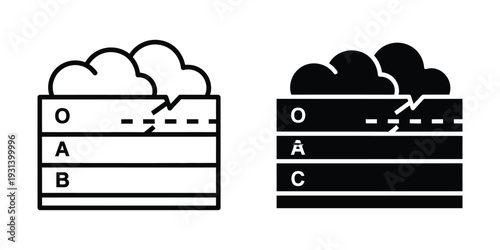 Soil Horizons Layers Diagram Scientific Cross Section