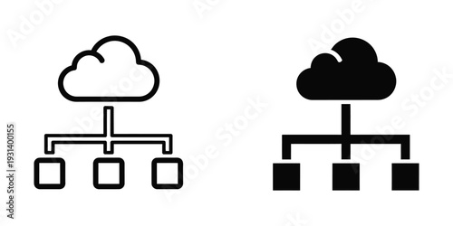Cloud Network Hierarchy Structure Business Concept