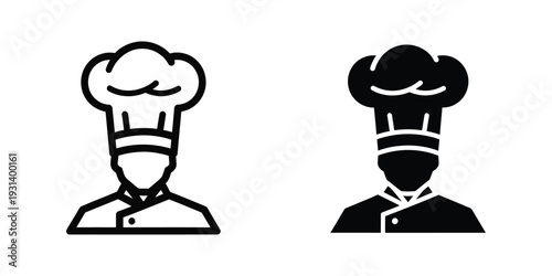 Chef Hat Icon Culinary Professional Symbol Commercial Use