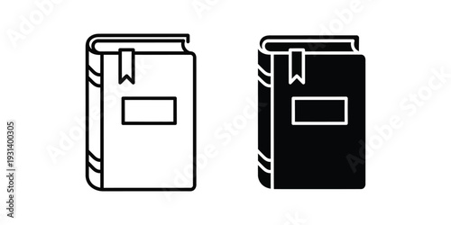 Book Icon Set Knowledge Learning Editorial